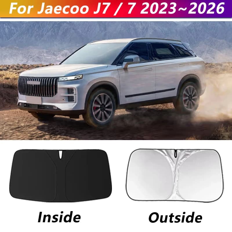 Parabrezza anteriore per Jaecoo J7 7 2023 2024 2025 2026 Chery Tansuo 06 Anti-UV Parabrezza per auto Visiere parasole Protezione Accessori auto