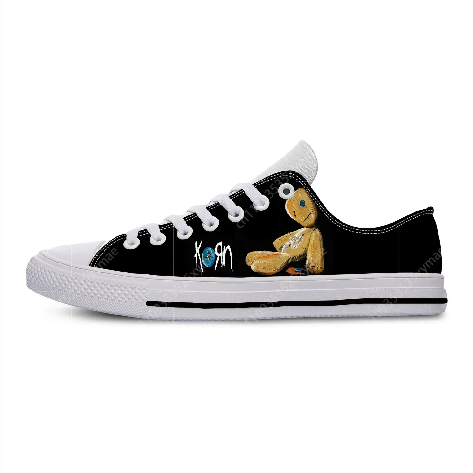 Korn Rock Band Low Top Sneakers Scarpe casual da uomo, donna, adolescente, scarpe da corsa in tela, scarpe leggere e traspiranti con stampa 3D