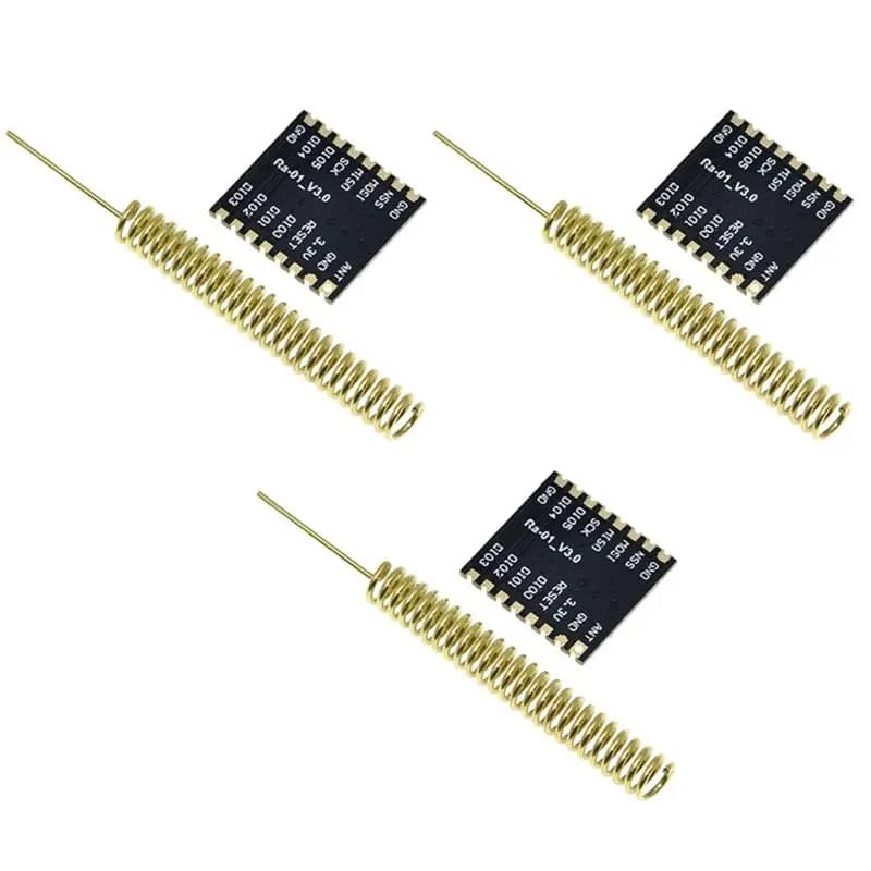 SPI Interface Transmission Module For Arduino Compatible 3Pcs Ra-01 SX1278 433Mhz Lora Wireless RF Module With Spring Antenna-Y4