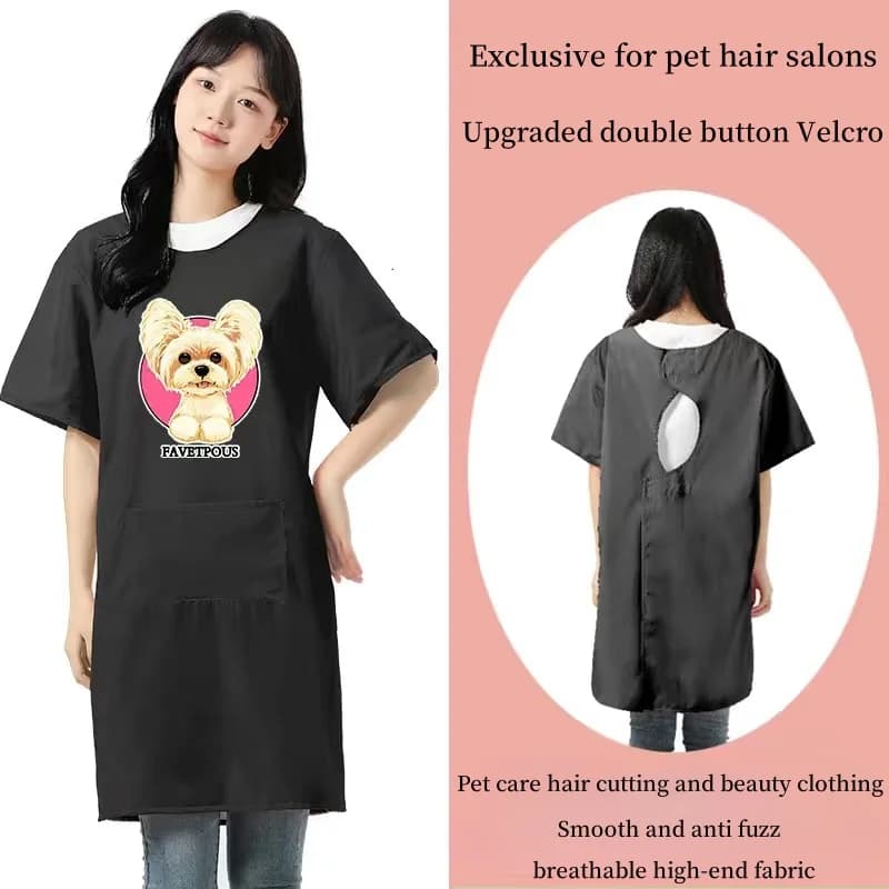 Pet estetista abiti da lavoro Cat Dog Grooming Wate Rproof e anti Fur abiti da lavoro cucina resistente all'olio taglio dei capelli grembiule da negozio