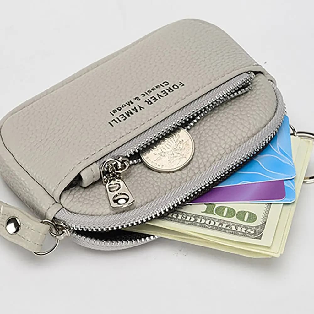 Softer Leather Waterproof Pocket Purse Women Money Coin Purse Thin Zipper Wear-resistant Wallet Money Bag