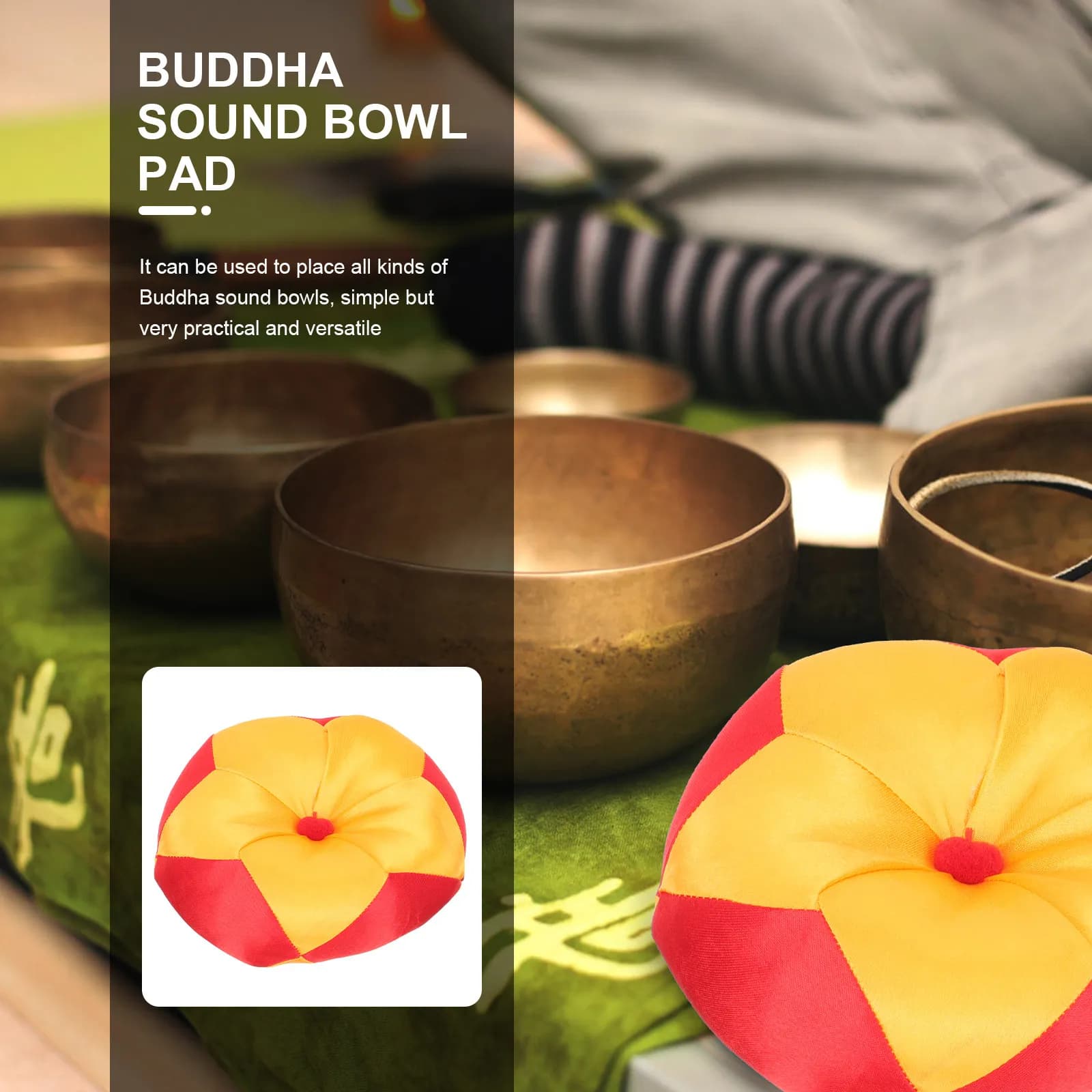 Buddhist Sound Bowl Cushion Sturdy Supple High Class Fabric Pad Small Lightweight Convenient Tibetan Singing Bowl Mat Meditation