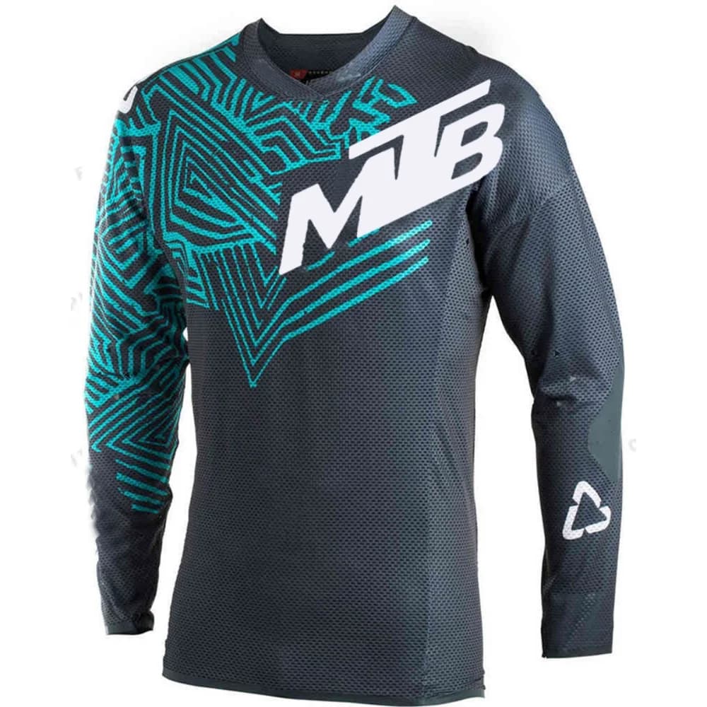 Maglia a Maniche Lunghe per Ciclismo Outdoor, Jersey Traspirante con Stampa MTB, Abbigliamento Unisex per Mountain Bike