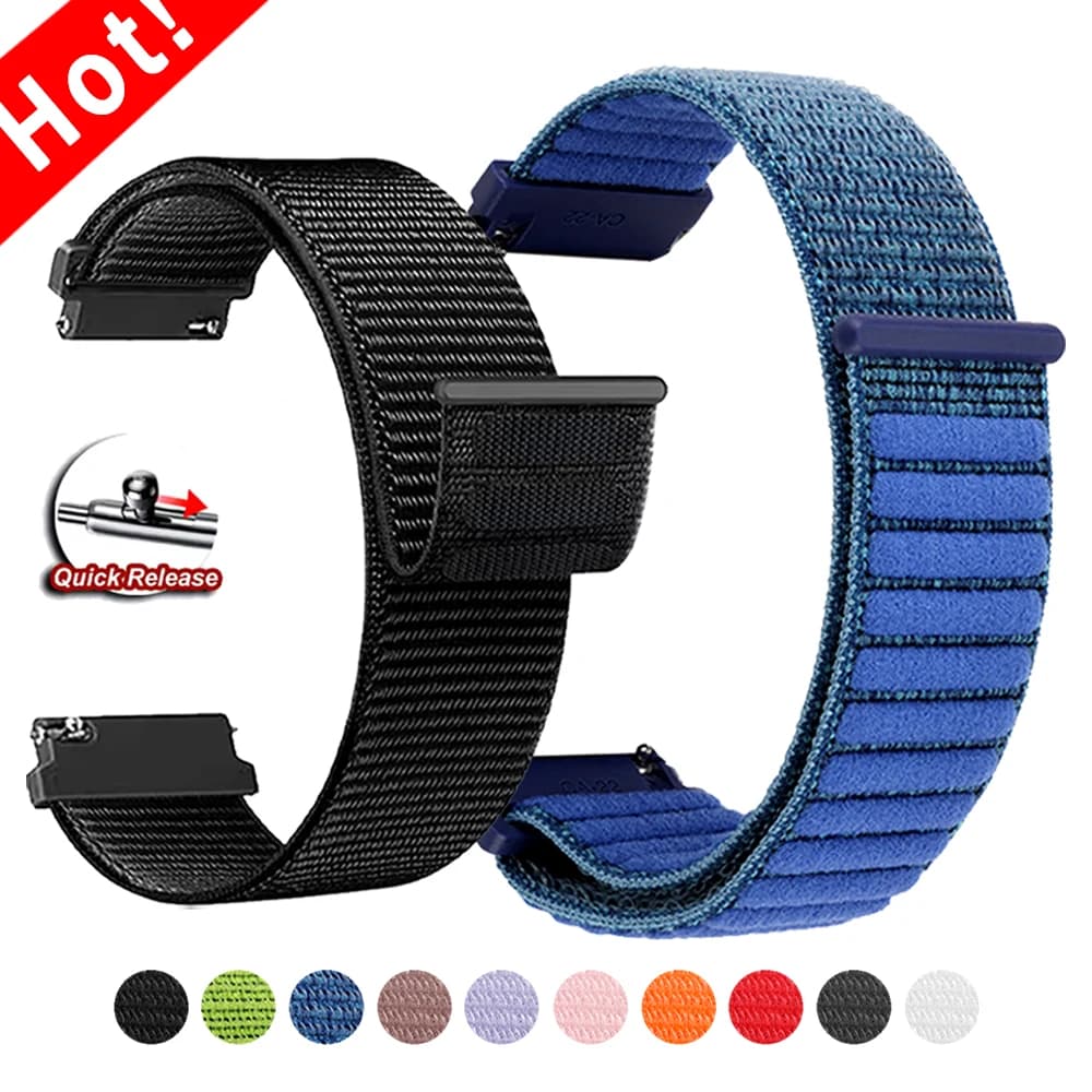 Cinturino in nylon da 22 mm per Xiaomi Watch 5/2Pro S5/S4, cinturino sportivo traspirante per Mi Watch S1 Pro, colore 2, cinturino per Garmin Venu 4 3 2