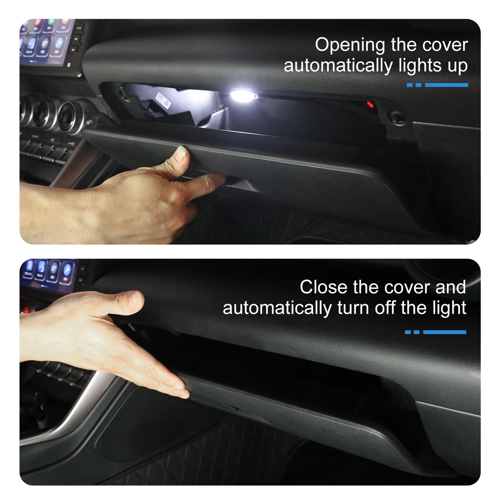 Luce per Vano Portaoggetti Personalizzata per Subaru Forester BRZ GR86 CROSSTREK Outback 2013-2026, Luce LED Atmosferica Bianca e Blu per Bagagliaio Posteriore