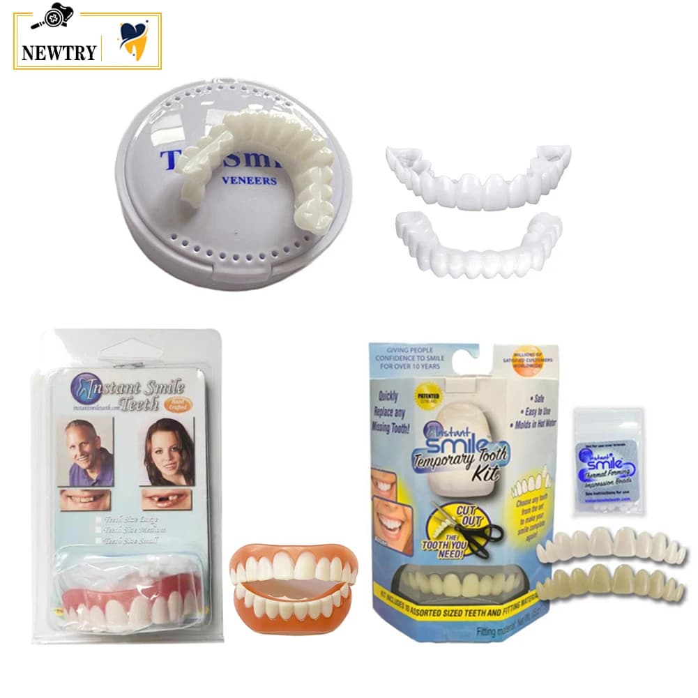 5 pieces upper lower veneer for fake teeth temporary brace for prosthetics Snap teeth whitening restoration repair kit of filling materials
