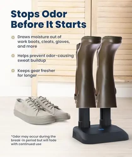 Asciugascarpe Everlasting Comfort – Asciugascarpe silenzioso ed efficiente dal punto di vista energetico per stivali da lavoro e scarpe da ginnastica (1 paio)