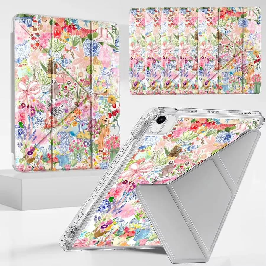 Custodia per Tablet con Design a Tema Giardino delle Fate per iPad Pro 11, 10, 9, 8, 7, 12.9 pollici, Air 4, 5, M3, M2, M4, 11 pollici, Mini 6, 7