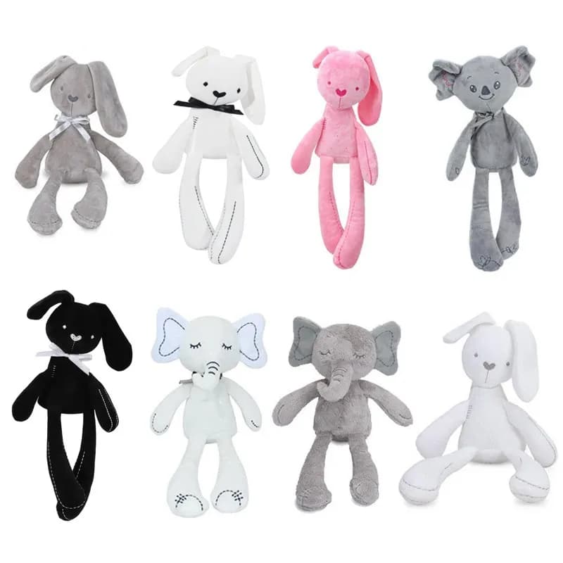 Baby peluche coniglio burattino a mano morbido culla passeggino sonno infantile bambola lenitiva carrozzina Mobile bambini anello appeso giocattoli per bambini regalo