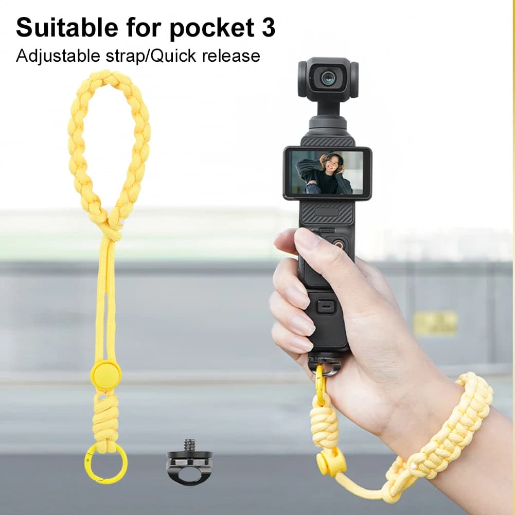 OSMO Pocket 3 DJI Camera Strap, Adjustable Lace with 1/4 Screw, Action Camera Accessories