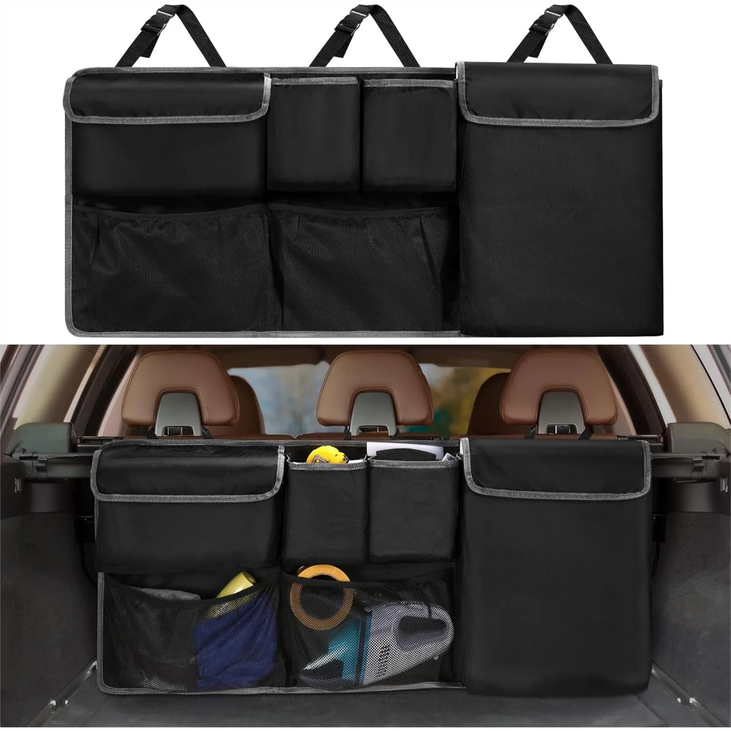 Organizer per Bagagliaio Auto, Contenitore Sospeso per Ford Bronco/Bronco Sport, Escape, Explorer, Edge, Expedition, Ecosport SUV 2/4 Porte