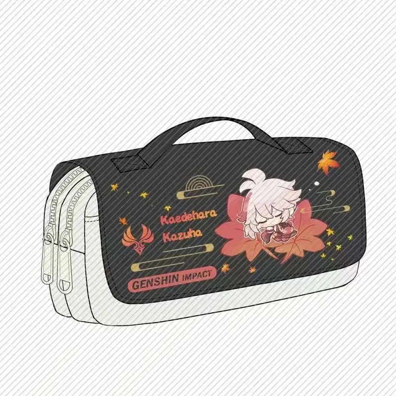 Anime Genshin Impact Carino Scuola Astucci per matite XIAO ZHONG LI KLEE HUTAO Cosplay Studente Penna Borsa di Stoccaggio Sacchetto Cosmetico Ventole Regalo