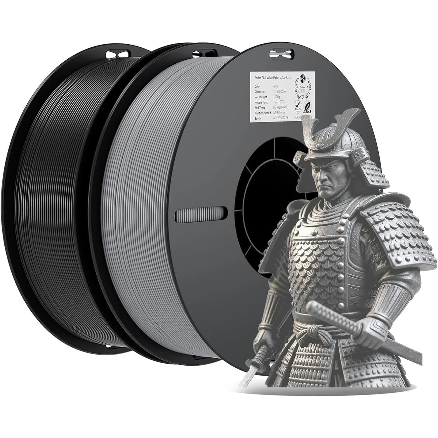 Filamento PLA 1.75mm per Stampa 3D, Senza Grovigli, Forte Adesione con Materiale Ecologico, Precisione Dimensionale
