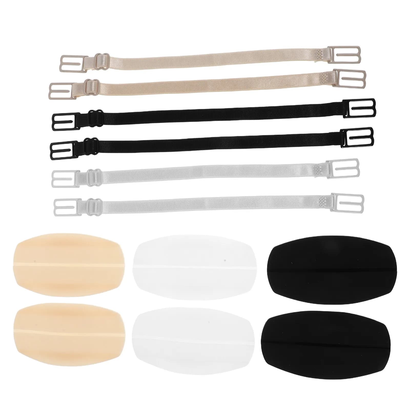 Set di 1 Cuscinetti Antiscivolo in Silicone per Spalline Reggiseno, Protezioni Regolabili Invisibili per Lingerie e Abiti, per Uso Quotidiano
