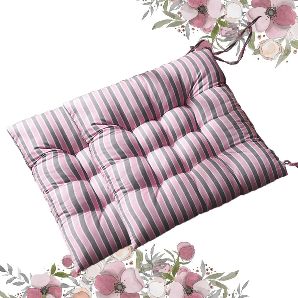 2 cuscini a righe per sedia, spessi e confortevoli, lavabili, per casa e ufficio, cuscino decorativo alla moda per divano