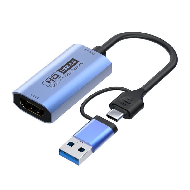 4K@30Hz HD Video Capture Card USB 3.0 Type-C 1080P 30Hz/60Hz Recording Low Latency for PS5/Switch/PC Game Live Streaming & OBS
