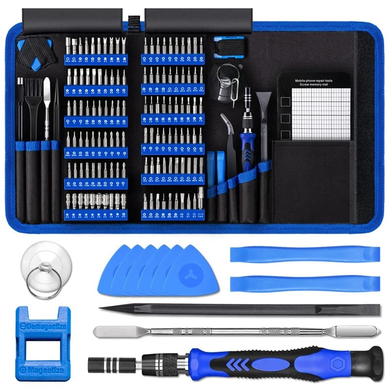 Set di cacciaviti di precisione 140 in 1 con punte magnetiche, kit di strumenti per la riparazione di cellulari e laptop