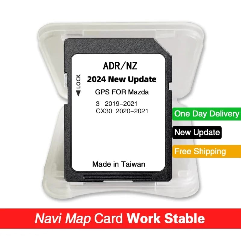 Per Mazda 3 CX-30 Veicolo GPS Scheda SD Aggiornamento Australia Nuova Zelanda mappa 2024 Navigazione Sat Nav Mappe 16GB Sistema di infotainment