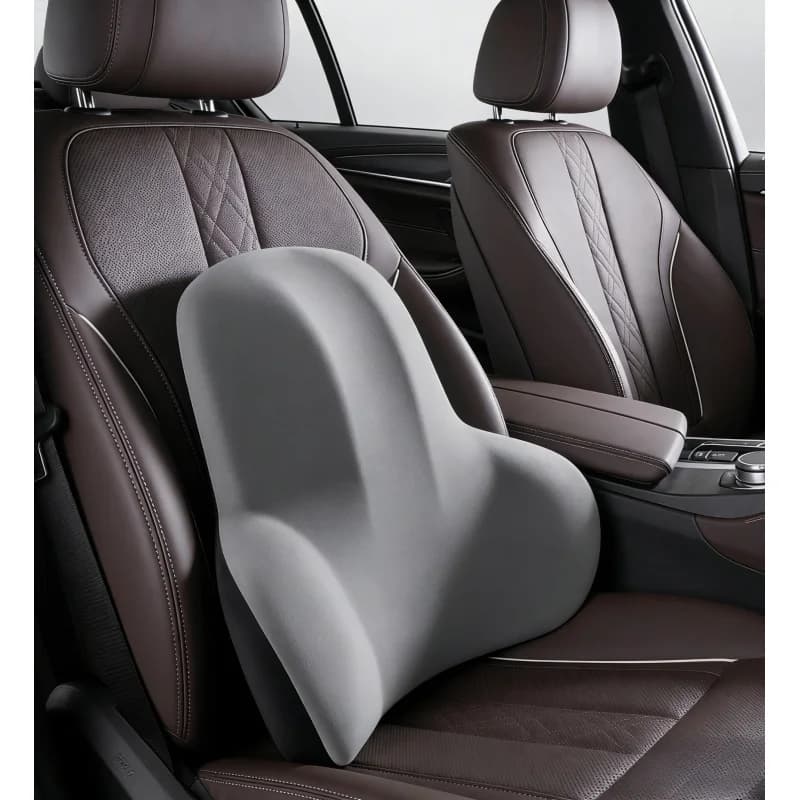 Cuscino Lombare Ergonomico in Memory Foam per Auto, Supporto per Schiena e Vita a Lento Ritorno, Antiscivolo, Lavabile, in Tessuto di Poliestere