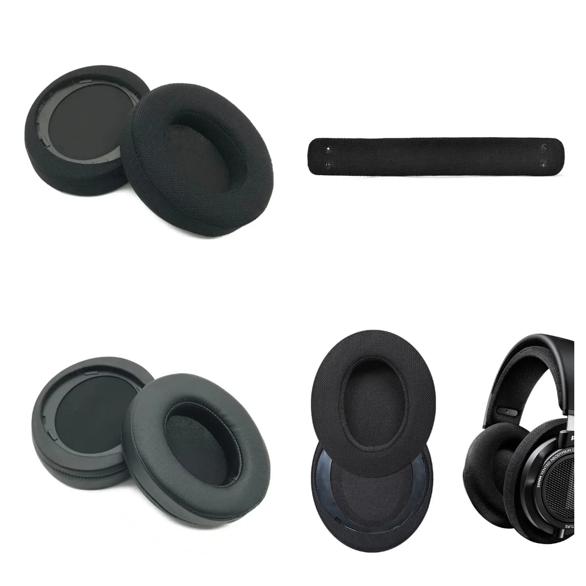 Per Philips SHP9500 SHP9600 Cuffie Copri orecchie in pelle Cuffie Cuscini in memory foam