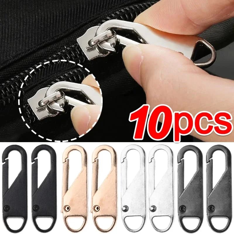 1-10Pcs Zipper Slider Puller Instant Zipper Repair Bag Replacement Bad Buckle Travel Bag Suitcase Zipper Head DIY Sewing Craft