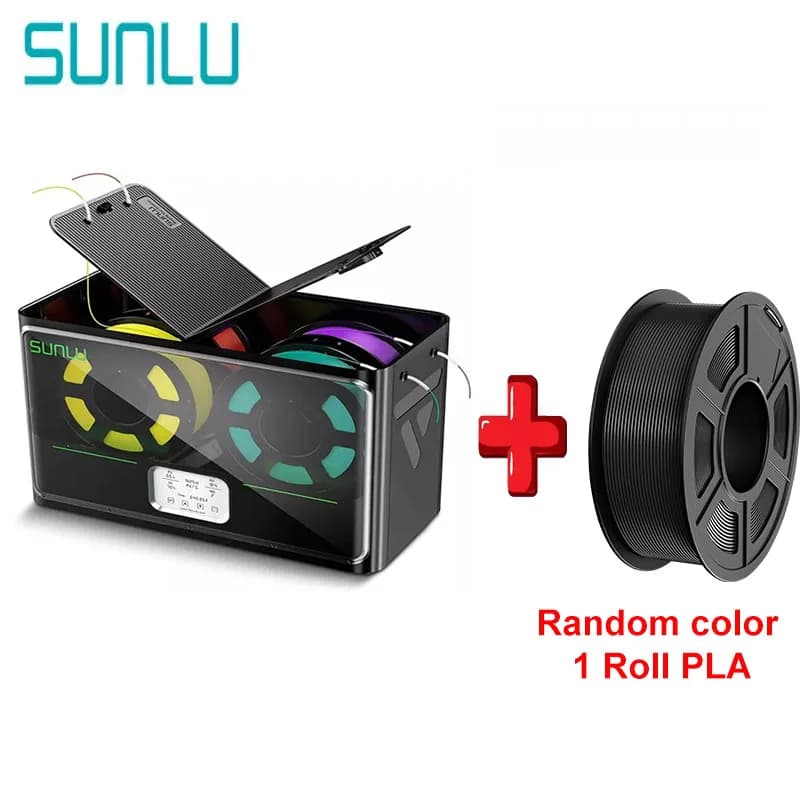 SUNLU Filament Dryer Box S4 compatible with PLA, PETG, ABS, TPU, PA 4 rolls 1 kg filament 1,75/2,85/3 mm easy operation and fast shipping