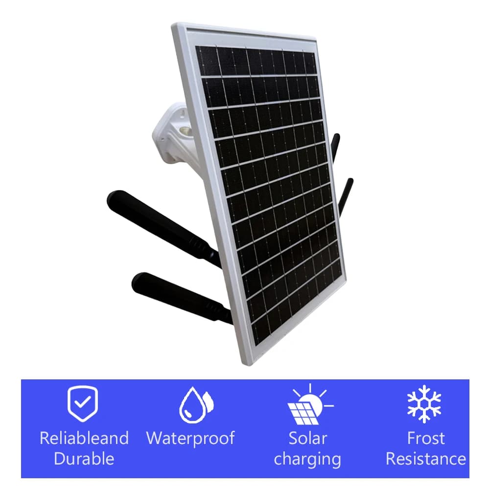 Router WiFi 4G LTE Alimentato da Pannello Solare 15W 25600mAh Router Wireless da Esterno Hotspot WiFi per Telecamera Esterna Telefono PC