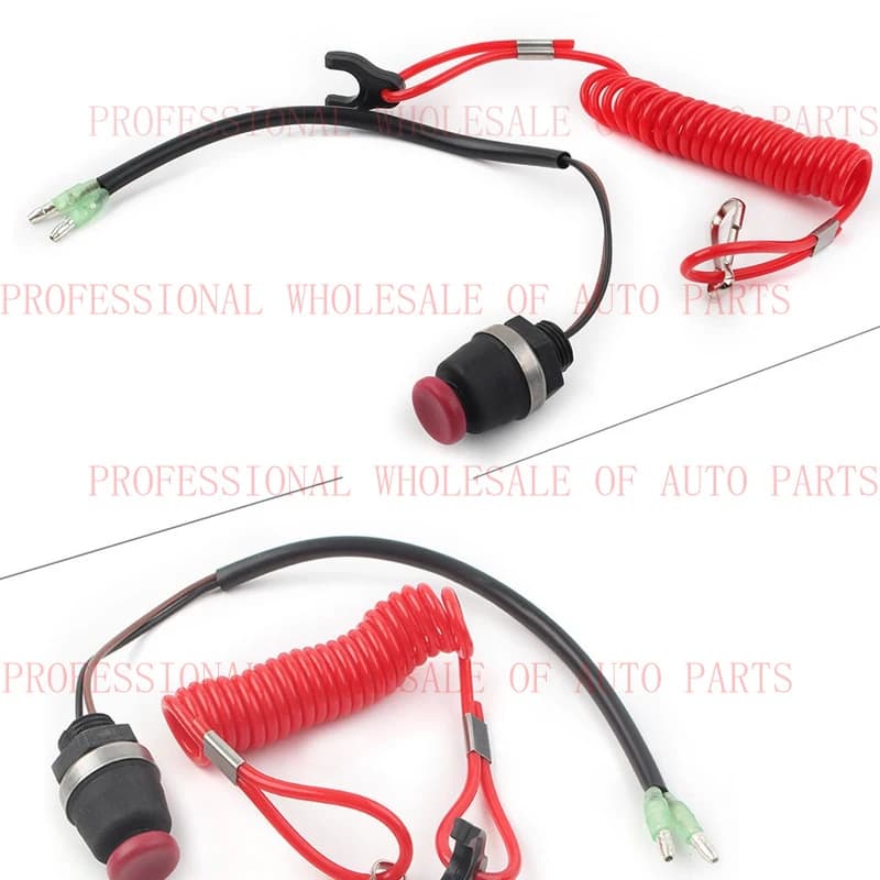 V+ Emergency Stop Switch Boat Retaining Rope for Marine Mercury Tohatsu Outboard Motors