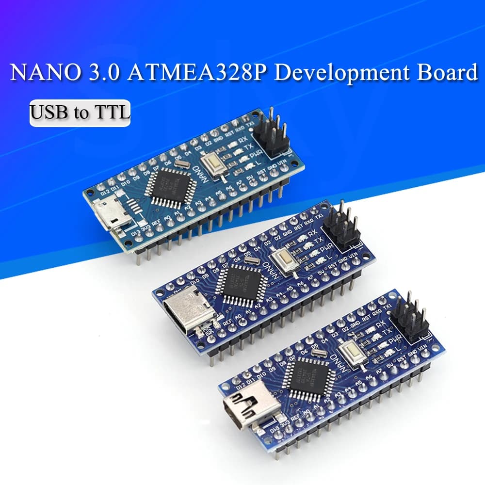 Mini / Type-C / Micro USB Nano 3.0 con il controller Nano compatibile con bootloader per driver USB arduino CH340 16Mhz ATMEGA328P
