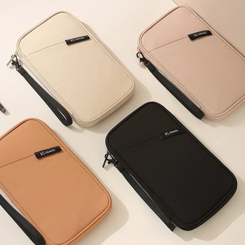 Family Blocking Passport Holder Wallet Storage Bag- Travel Document Organizer with Credit Card Case Essential Travel Bag