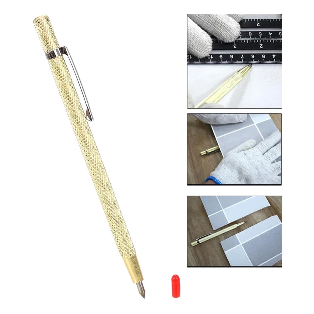 Penna per incisione in lega con punta in carburo di tungsteno, strumento manuale portatile per incisione su vetro, ceramica e metallo.