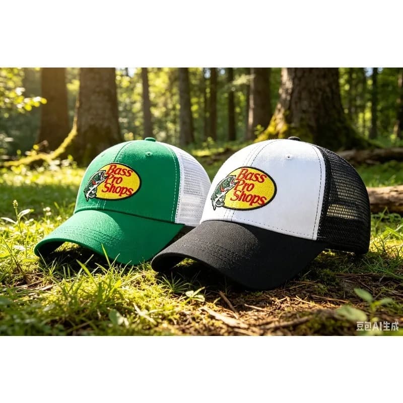 Bass Football Baseball Caps Men and Women Outdoor Casual Hip-hop Summer Sunshade Breathable Mesh Cap