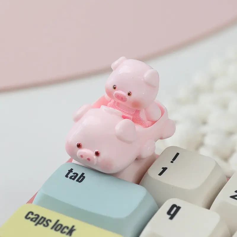 Nuovi Keycaps a Forma di Maialino Rosa, Tasti ESC 3D in Resina per Tastiera Meccanica, Regalo Personalizzato per Ragazze, Accessori per Gaming