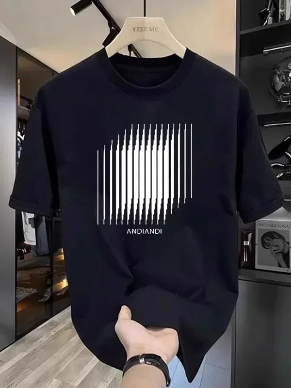 2025 T-shirt da uomo in puro cotone 100 di nuova moda estiva per uomo Top Stampa Partner Camicia comoda T-shirt corta casual