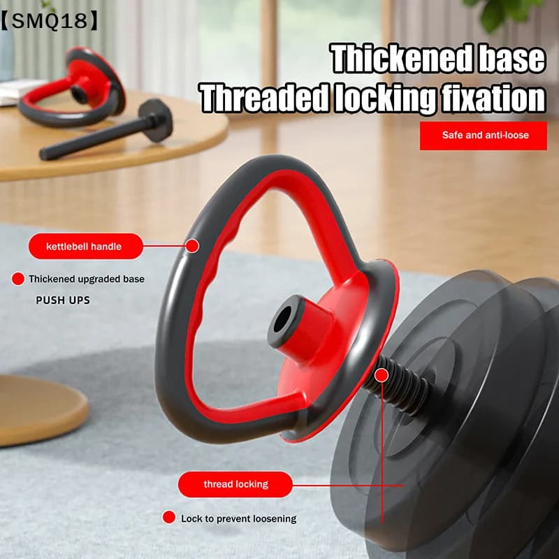 Adjustable Kettlebell Handle For Dumbbells Weight Plates Swing Barbell Ball Weight Kettlebell Handle Home Use And Fitness【SMQ】