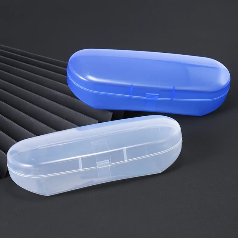 Solid Color Glass Case Flat Glasses Myopia Glasses Plastic Box Sunglasses Case Clear Glass Wholesale