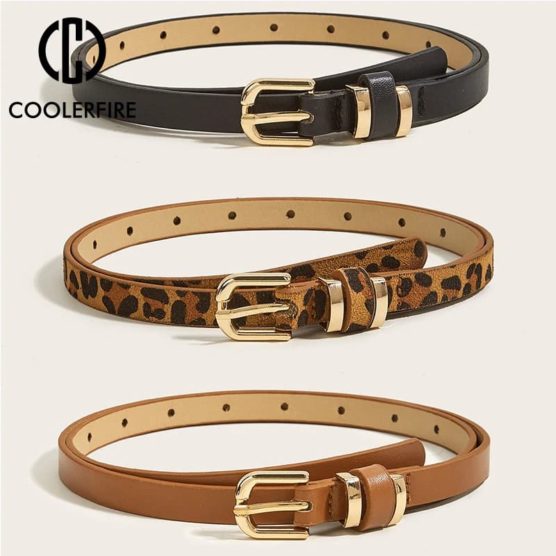 Cinture da Donna di Design, Cinture alla Moda per Signore, Cintura Nera da Vita, Cintura Femminile in Pelle PU per Abiti CY06