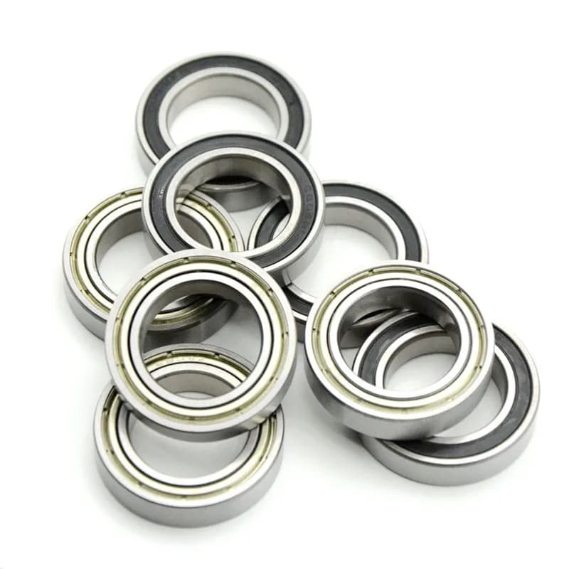 5 pz 6800 6801 6802 6803 6804 6805 6806 6807-2RS RS ZZ 2Z coperchio in acciaio sigillato in gomma cuscinetto a sfere a gola profonda in miniatura