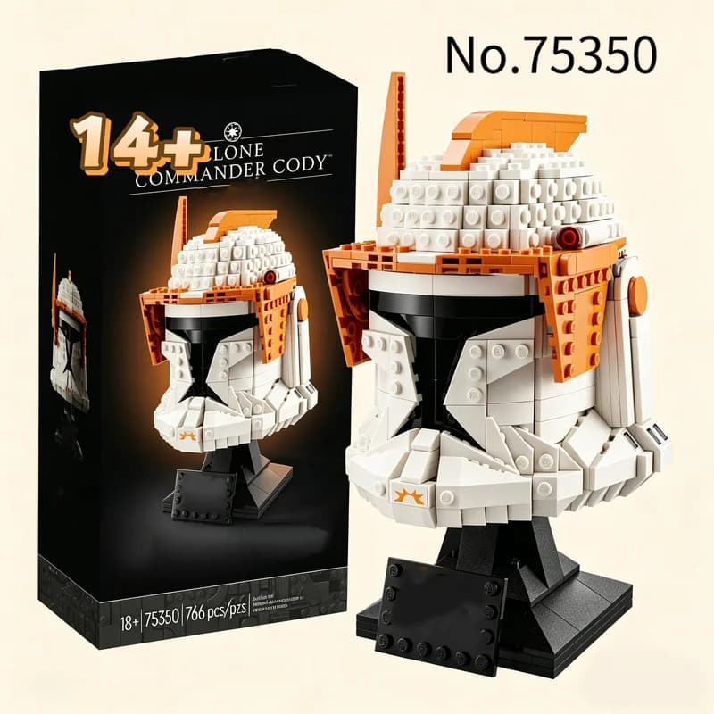 Set di Costruzioni UCS 75350 Clone Commander Cod Helmet SpaceShip, 766 Pezzi, Modello Educativo, Giocattoli per Regali di Compleanno e Natale