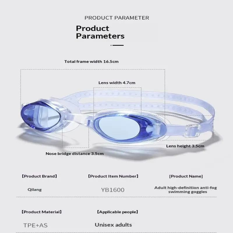 1PC Men's Diving Equipment Small Frame Adult Swimming Glasses Silicone Goggle HD Waterproof And Anti-fog Women