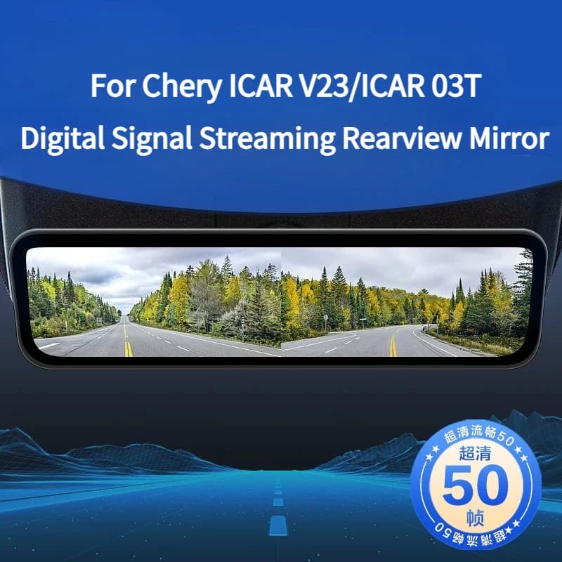 For Chery ICAR V23/ ICAR 03T Streaming Media Rearview Mirror Dash Cam Digital Signal HD Car Accessories