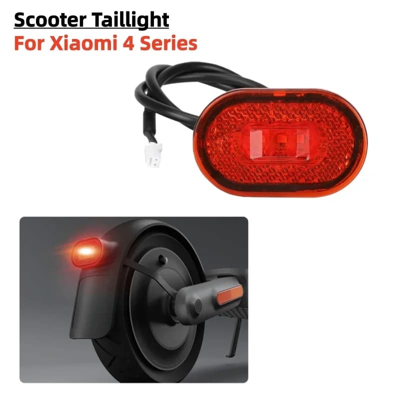 Luce Posteriore Originale per Monopattino Elettrico Xiaomi 4 4Lite 4Go 4Ultra, Lampada LED Posteriore con Cavo, Luce Freno per E-Scooter