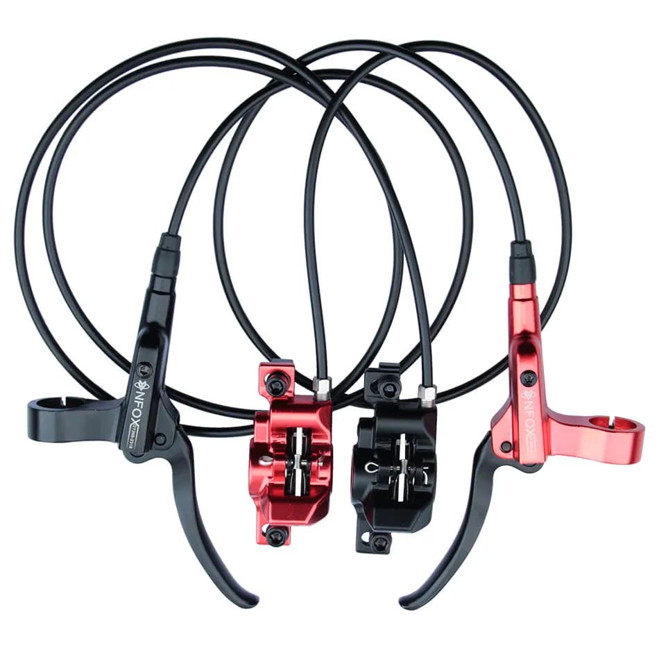Nuovo NFOX GT268 MTB Freno a Disco Idraulico Nero Rosso per Bici da Montagna, Pinza Freno a Olio 160mm, Componenti Bici CNC per Ciclismo