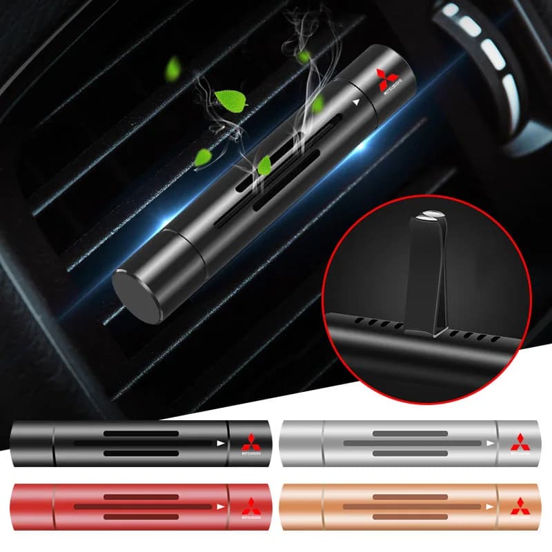 Clip profumato per presa d'aria auto, deodorante per aromaterapia, emblema per Mitsubishi Lancer ASX Outlander Pajero L200