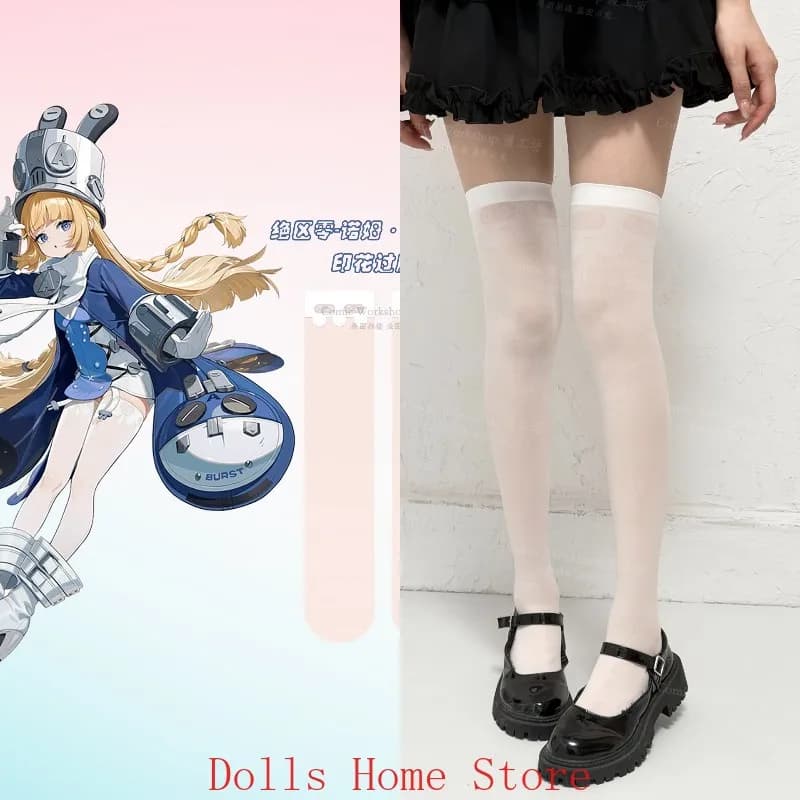 Zenless Zone Zero Norma Hollowell Anime Cosplay Printing Tights Thigh-high Socks Cartoon High Elasticity Soft Over Knee Socks