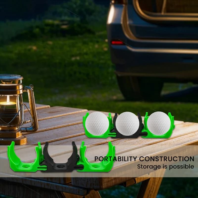 RTENTE-Clip per palline da golf a tre palline Morsetto per palline da golf riutilizzabile antiscivolo Accessorio per rack da golf facile da smontare