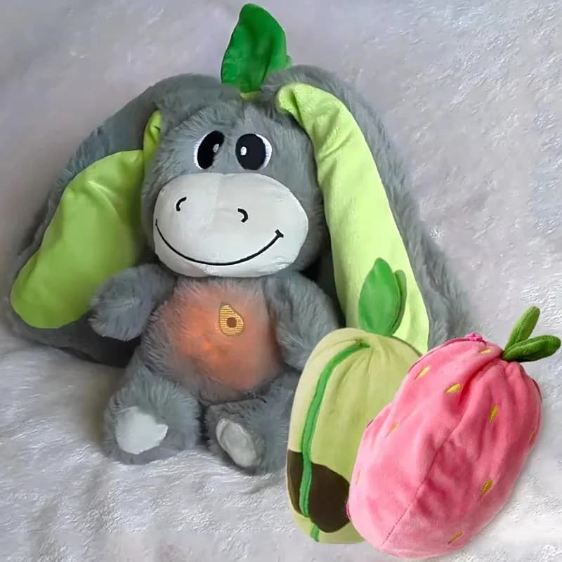 Peluche asino fragola per bambini farcito creativo in frutta trasforma la respirazione asino bambola addormentata 30 cm per regalo di compleanno per bambini