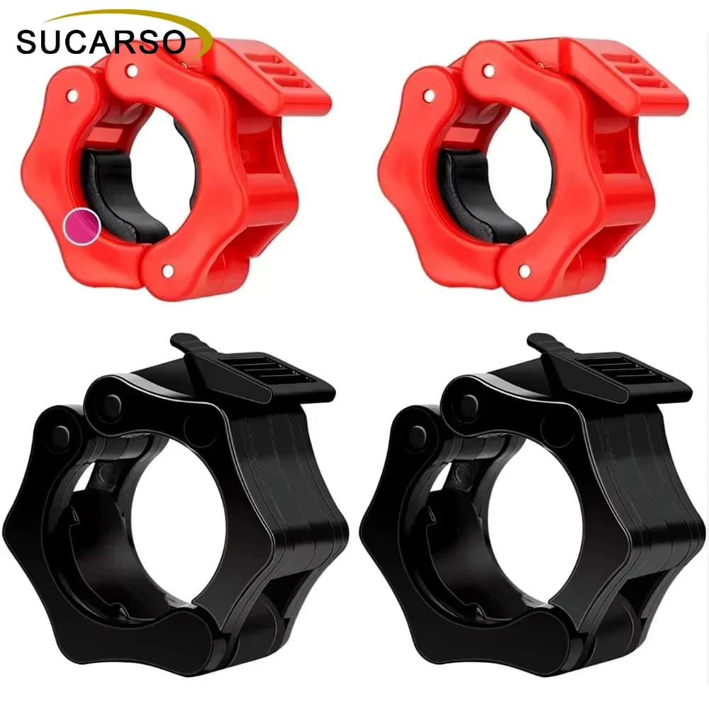 2Pcs 25/28/30mm Quick Release Barbell Clamps Spin lock Barbell Collars Weight Bar Clips for Weightlifting Ad Strength Training
