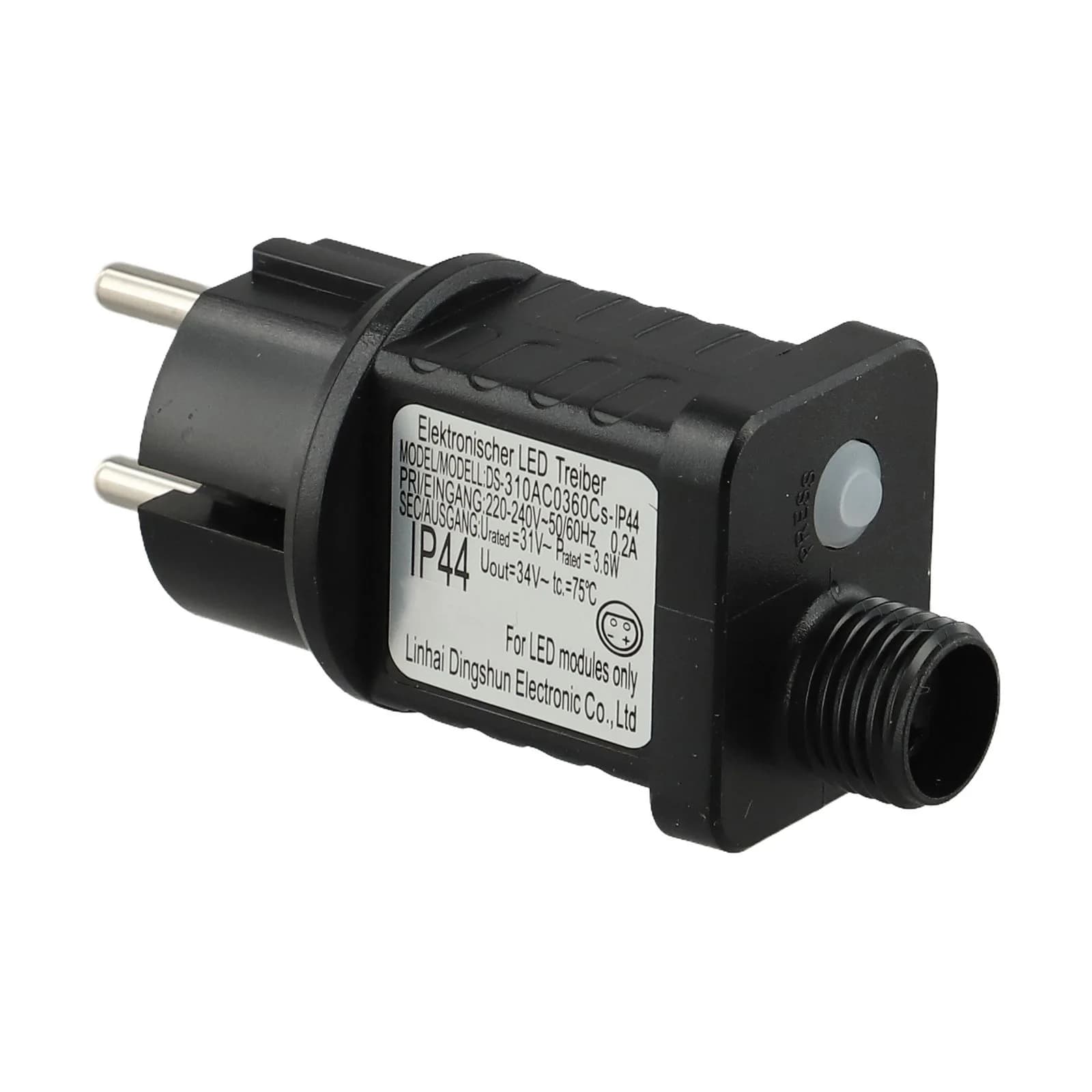 Presa di corrente LED 31V Spina UE 8 modalità Lucine Adattatore di alimentazione Funzione IP44 per decorazioni per apparecchiature LED
