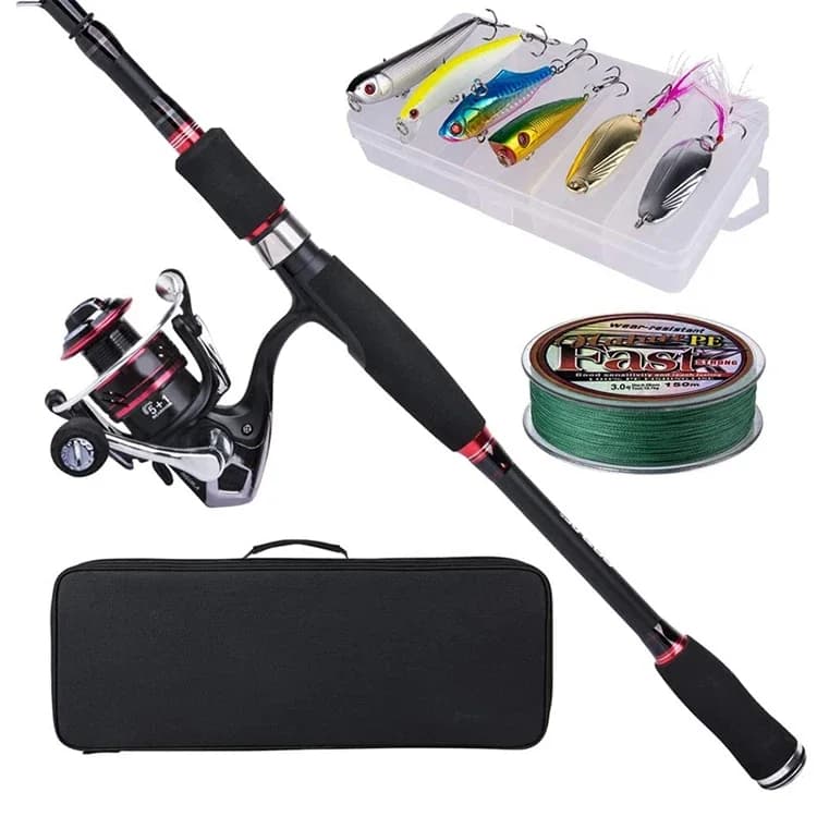 Canna da pesca con mulinello Set completo / Combo mulinello per canna da pesca / Set mulinello combinato canna da pesca